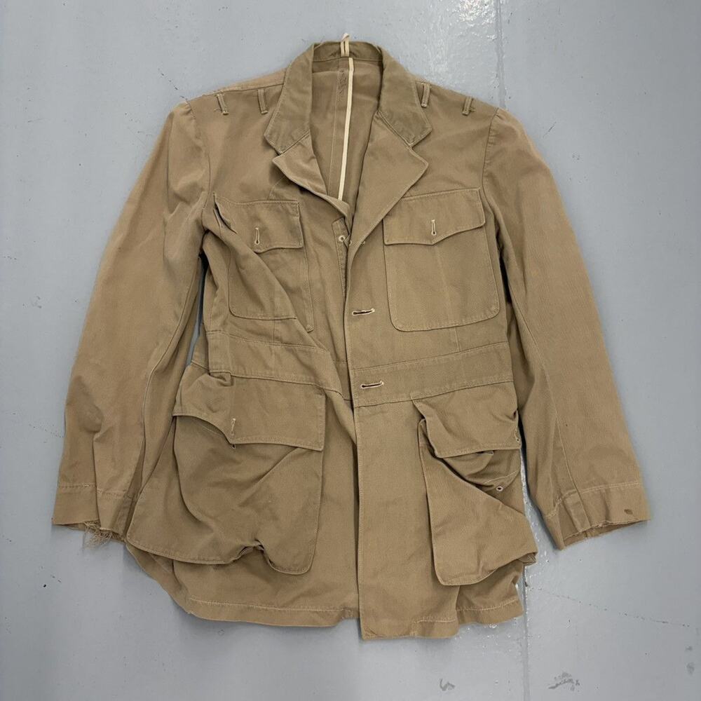 Vintage WW2 US Navy Tan Canvas Working Uniform Jacket